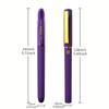 3pcs Purple Ink Gel Pens,, 1.0mm,for Writing, Large Capacity Refill, Office Supplies Back To Sochool