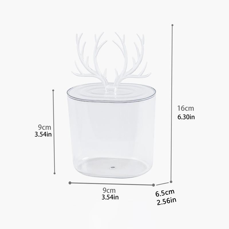 

Креативный держатель для украшений в виде рогов, контейнер для ватных палочек, органайзер для косметических ватных дисков, акриловая коробка для хранения чистый