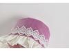 Elegant Purple Velvet Hat with Lace for Baby Girls - Autumn/Winter Infant Lolita Court Style