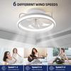 13.5inchs Minimalist Ceiling Fan With Light Household Small Electric Ceiling Fan Light Toilet/Kitchen DC Motor Fan Lamp