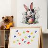Easter Stickers 3D Visual Effect Bunny Decals Easter Bunny Window Decals For Door Mirror Bathroom Kitchen Home Apartment Hotel