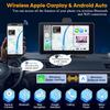 7" 2K DVR Rotating Len Wireless CarPlay & Android With Front Rear Camera  Auto Dash DVR Night Vision Rear View Mirror BT FM