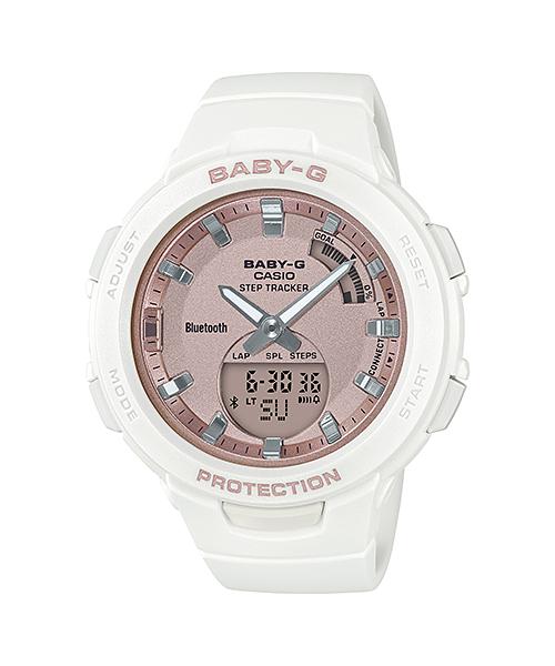 

Casio Men s Resin 100M Water Resistant Digital Shock Resistant Quartz Watch BSA-B100MF-7A белый