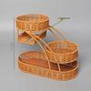 Chinese Style Bamboo Fruit & Bread Basket with Tissue Slot