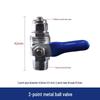 All-Copper Inlet Tee Ball Valve for Pure Water Machine (4-Point, 2-Point, 3-Point)