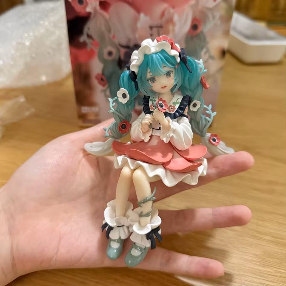 14CM Hatsune Miku Anime Figure Toy Flower Fairy Collection Miku Kawaii Cartoon PVC Action Figurine Model Doll Birthday Gifts Kid