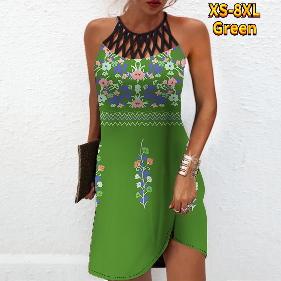 Летнее модное сексуальное платье без рукавов — фото 5