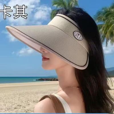 Leere Oberseite Vielseitiger Sonnenschutzhut Damen Sommer UV-Schutz Großer Schirm Sonnenhut Reise Outdoor Sonnenhut