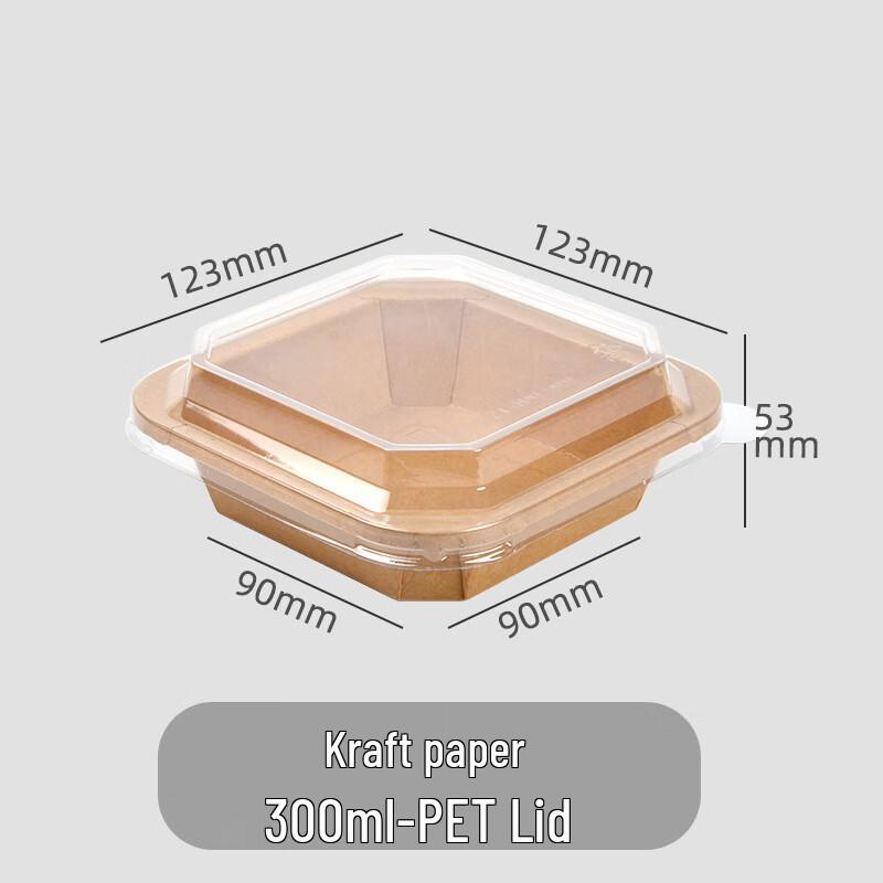 Handun Disposable Thickened Paper Takeout Box with Lid