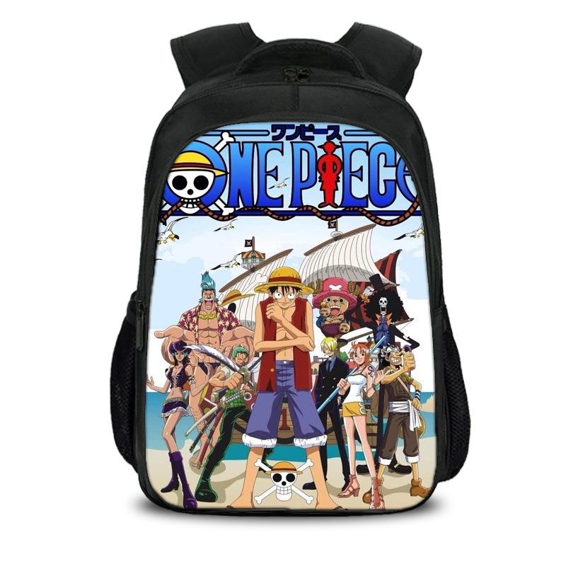 One Piece Monkey D. Luffy Double Layered Backpack School Bags Rucksack Rucksack Bookbag Travel Large Capacity Backpacks