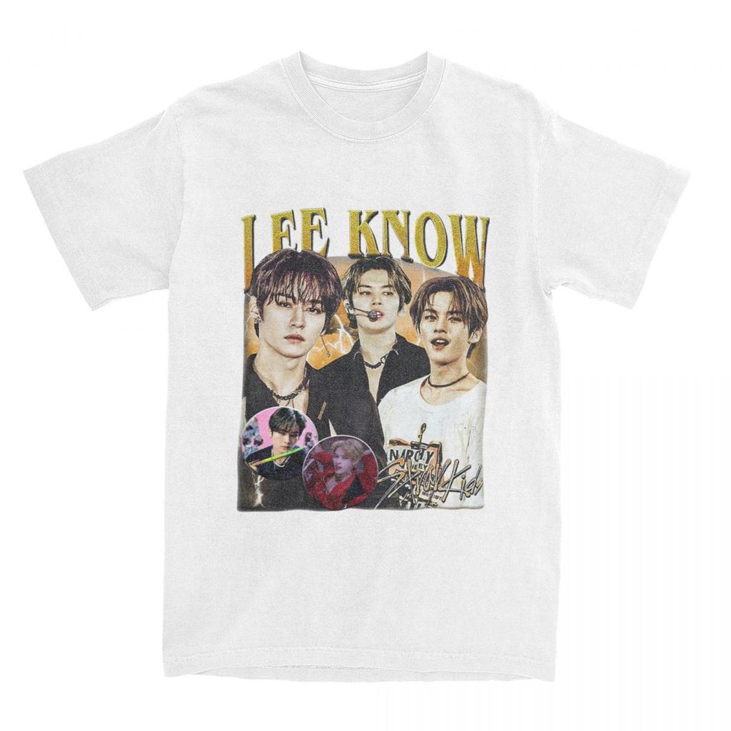 Men's Retro Lee Know 90s Bootleg Outfit T Shirts Cotton Top Tees Summer Streetwear Short Sleeve T-Shirt