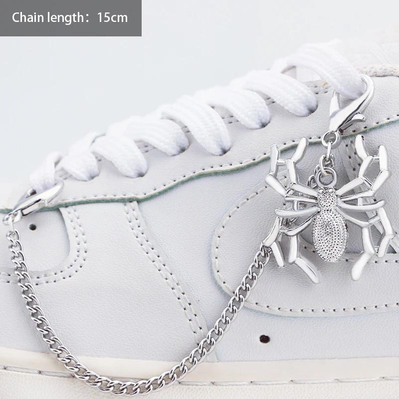 1PCS Luxurious Diamond DIY Heart Star Pearl Shoe Chain Punk Original Detachable Studded Pentagram Shoe Accessories Jewelry Penda
