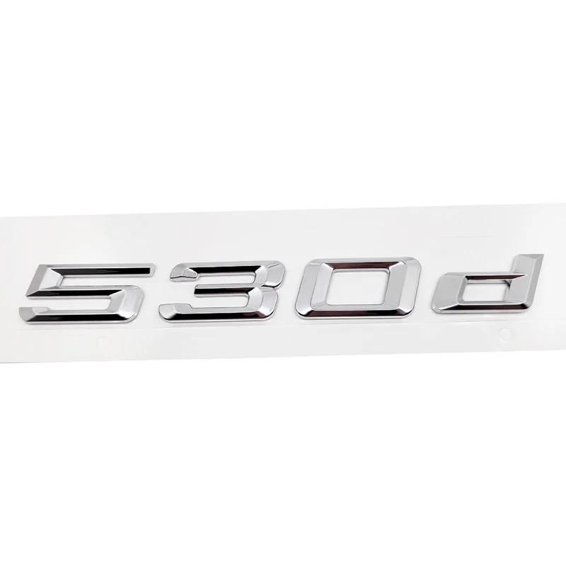 ABS Car Rear Trunk Letters Logo Badge Emblem Sticker For BMW 5 Series 520d 525d 528d 530d 535d 540d 550d E39 E60 E61 F10 F11 G30