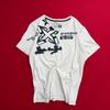 VTG Y2K Energie Men Graphic Shirt Cream Off White Industrial Storm Print Size L Unisex T-Shirt