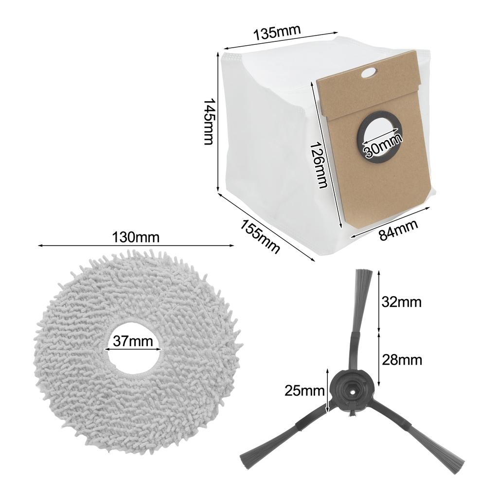 1 Set Main Side Brush Filter Mop Cloth Kit For Conga 13090 Spin Revol Home And Wash Vacuum Cleaner Accessories Spare To Replace