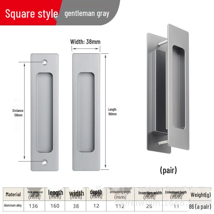 Built-in Sliding Door Handle for Cabinets and Kitchen Doors