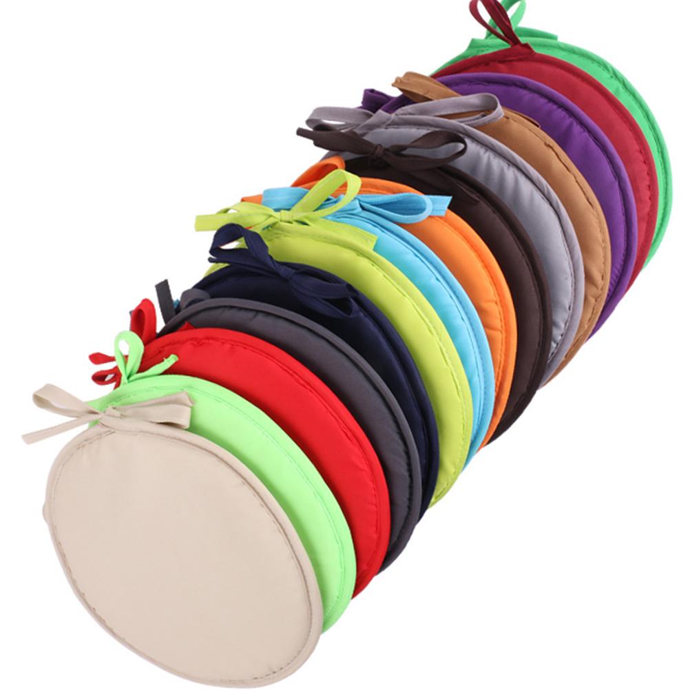 

1pc Thickened Chair Cushion Soft Round Seat Pad For Dining Room Office Home, Sponge Seat Cushions For Chairs Decor светло-серый