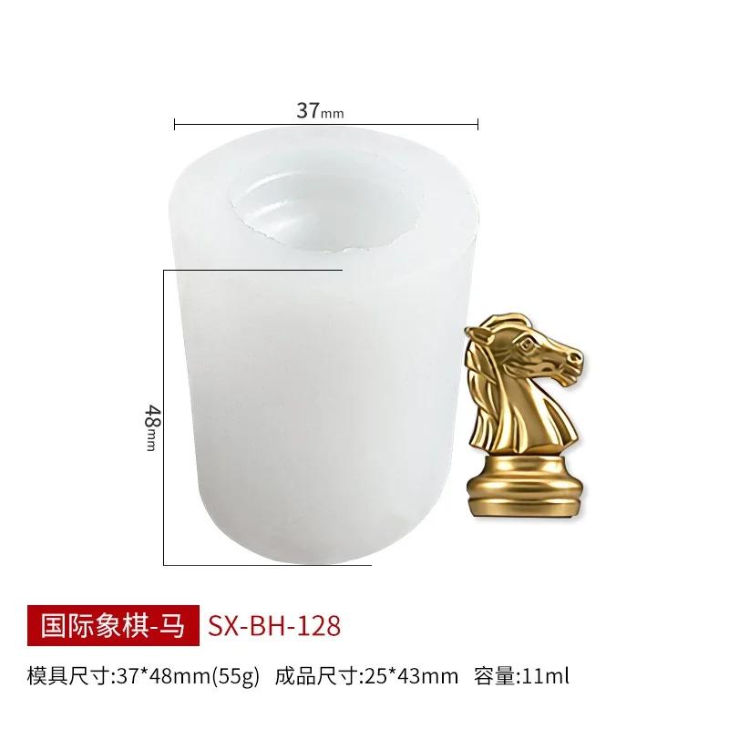 1KS DIY Šachová silikonová forma 1ks/sada Svíčková silikonová forma Kreativní nástroje na pečení čokolády