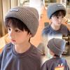 Children's Warm Knit Pullover Hat - Winter Wool Blend for Boys & Girls