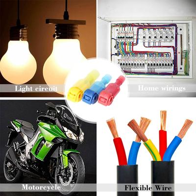 144Pcs T Tap Wire Connectors Quick Splice Wire Terminals Self-Stripping Quick Splice Electrical Wire Terminals Enduring