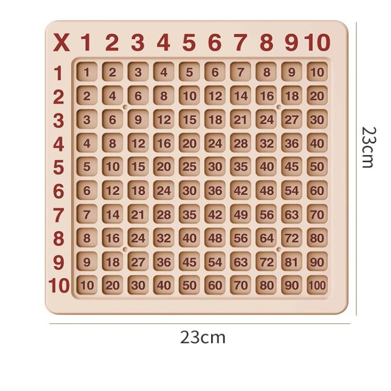 Juego de Mesa de Multiplicación 99 Sin Olor de Madera Juguete Educativo Montessori para Niños Práctica de Conteo Ayuda para el Aprendizaje Preescolar