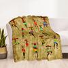 African Style Blanket Durable Comfort Perfect for Couch Chair Seaside Four Seasons Multipurpose Digital Print Gift for Travel Home Birthdays