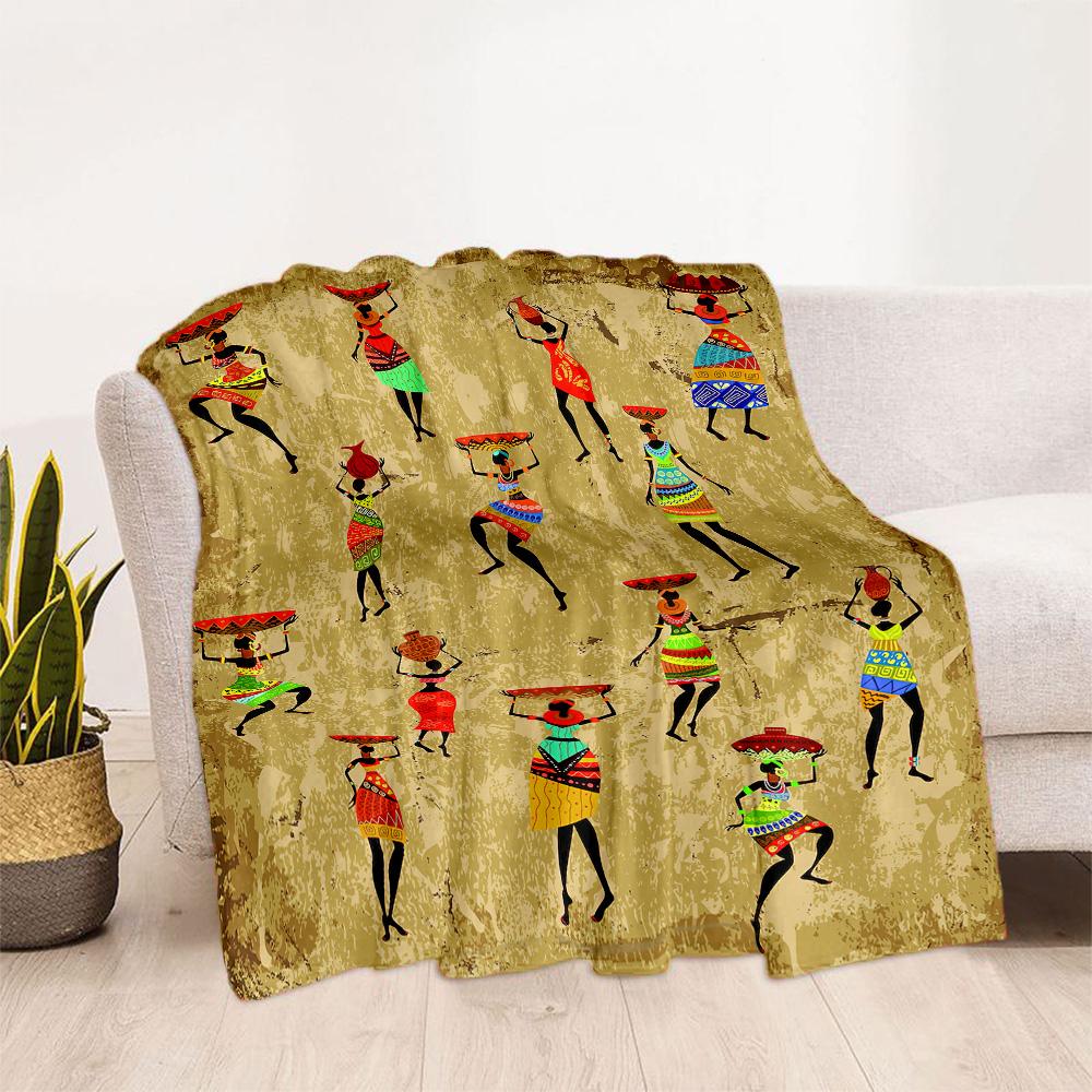 African Style Blanket Durable Comfort Perfect for Couch Chair Seaside Four Seasons Multipurpose Digital Print Gift for Travel Home Birthdays