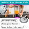 2 Pcs BLS Blender Blade Replacement Part for Black and Decker Blender Models BLR BL2010WP - Stainless Steel Blender Blade with Silicone Gasket -