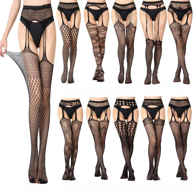 Kvinner Fishnet Garter Belte Lår Høy Sommer Sexy Strømpebukse