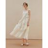 INMAN French Style Irregular Lace Ruffle Midi Dress