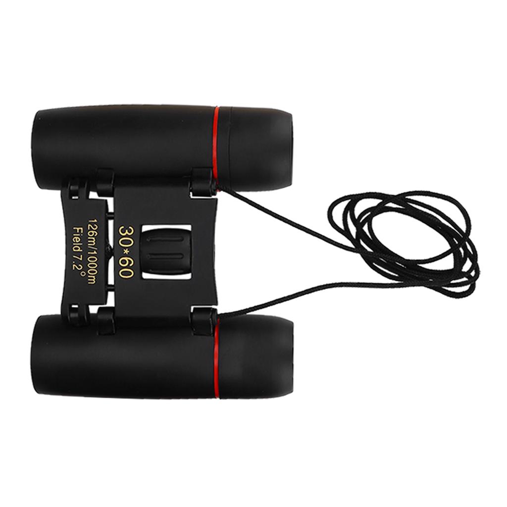 1 Stück 30 * 60 Tragbares Leichtes Metall Doppel-Fokussierendes Fernglas mit Tasche und Trageschlaufe