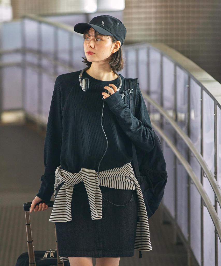 [Aigle] T-shirt [Official] UV Protection One Point Reflective Logo Mesh Cap Black Free Size