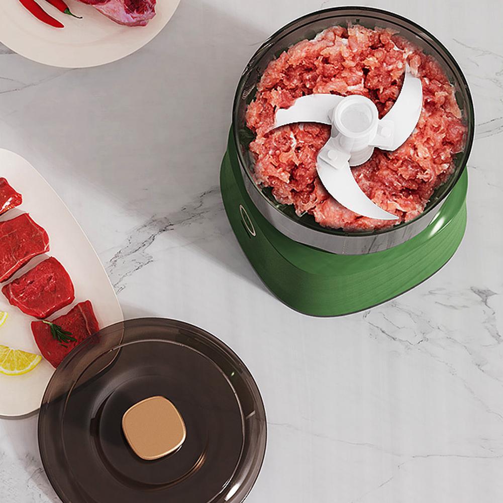 Elektrischer Knoblauchhacker Zerkleinerer Edelstahlklinge Lebensmittelhacker Elektrischer Knoblauchhacker Zerkleinerer Tragbarer Lebensmittel-Elektroprozessor