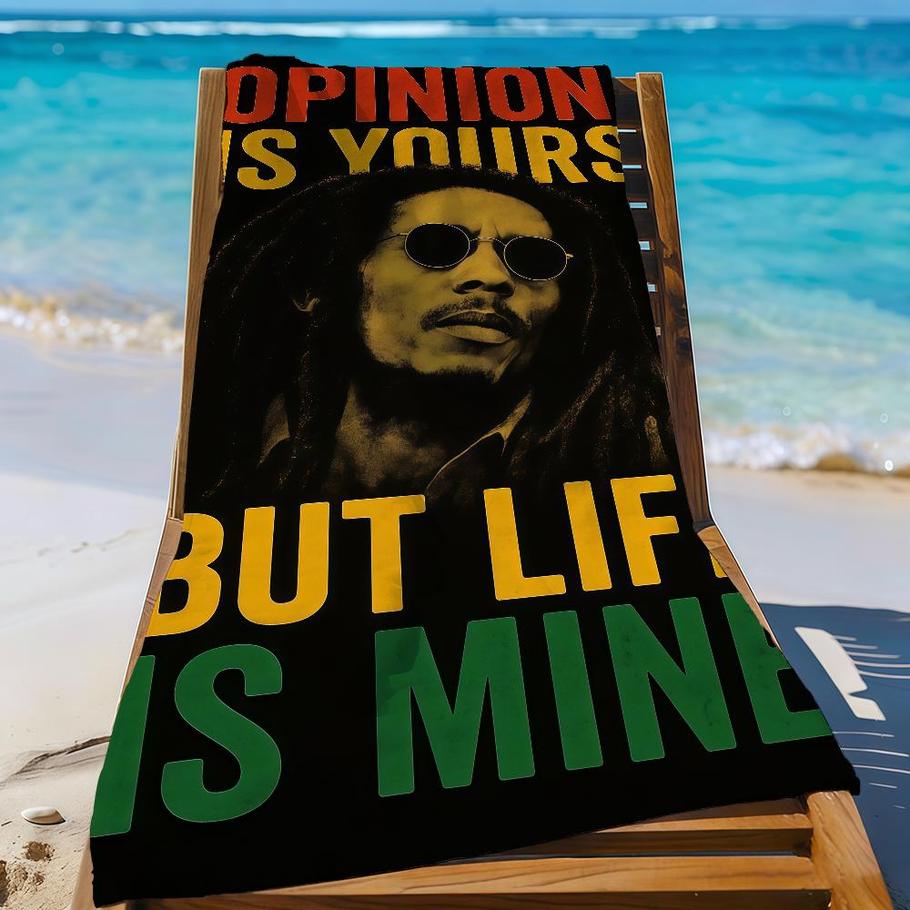 

Singer Bob Marley Towel Sports Quick Dry Travel Camping Gear Sandproof Soft Light Large Beach Towel W30*H60(CM)