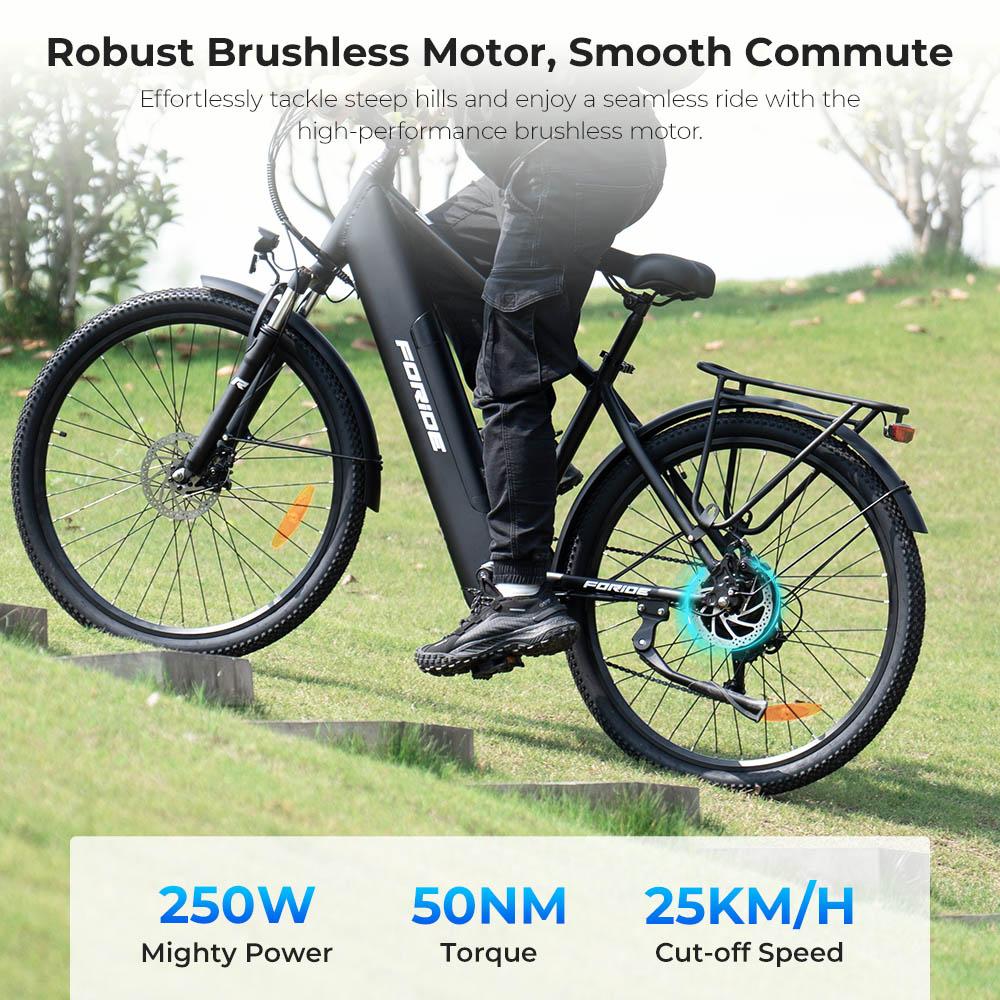 Foride Roamer 1 E-bike with 468Wh Embedded Removable Battery and Shimano 7-Speed Gears