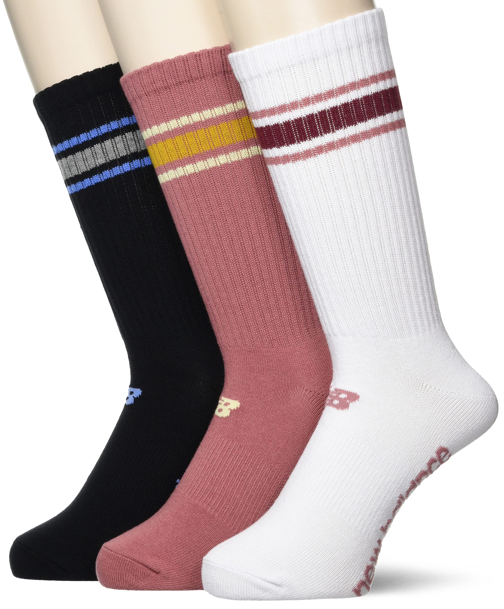 

New Balance Crew Line LAS22263 AS4 Size Socks, 3-Piece Set, (Assorted Colors, M)
