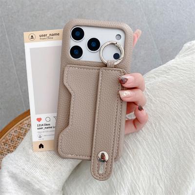 Handgelenkschlaufe Ring Anti-Drop Handyhülle für IPhone 17 Air 16 15 14 Plus 13 12 11 Pro Max X XS XR 7 8 Geldbörse Kartensteckplatz Tasche Abdeckung