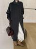 Stand Collar Belted Elegant Double-Sided Wool Coat - Women's Autumn/Winter 2025 Collection