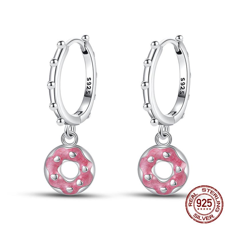 Original 100% S925 Silver Sweet Cherry Strawberry Sweetheart Avocado Women's Earrings Engagement Anniversary Gift