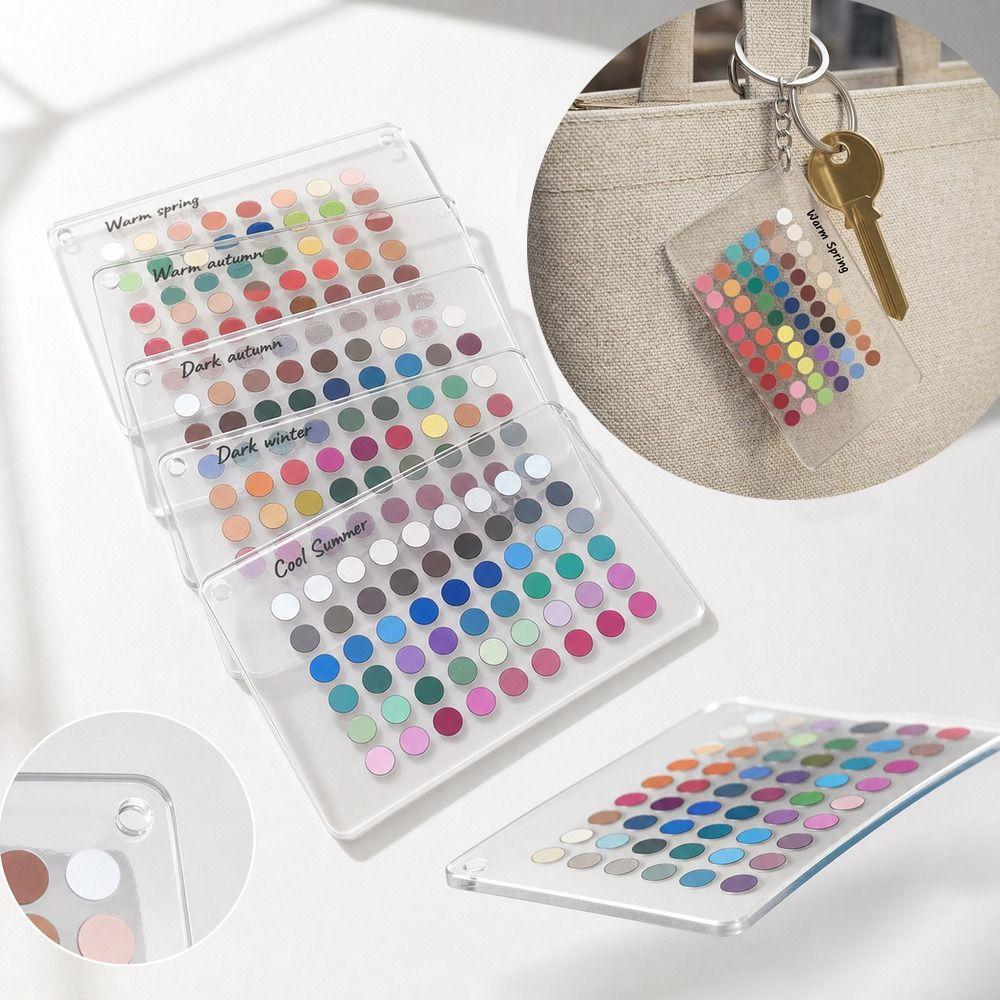 6PCS Acrylic Seasonal Color Selection Cards Color Analysis Cards Clothing Matching Supplies