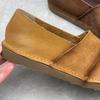 Johnature Handmade Loafers Genuine Leather Flats Retro Round Toe Soft Soled Cowhide Women's Slip-on Shoes