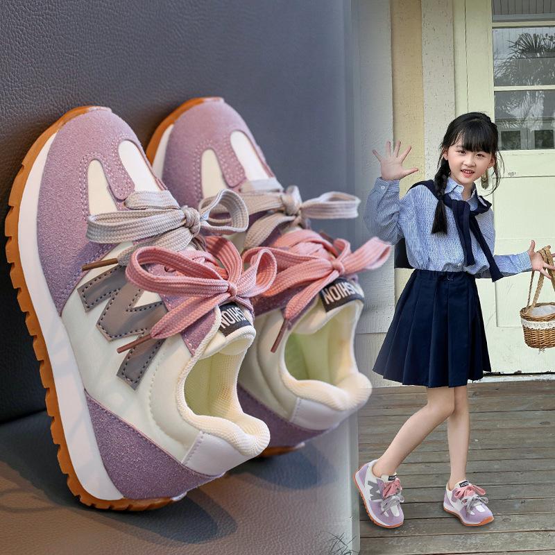 Fashion Spring Autumn Children's Soft Soled Anti Slip Wear Resistant Student Running Shoes Boys Girls Leisure Sports Shoes Size 26-37