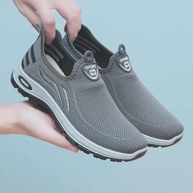 Lightweight Non-slip Old Beijing Men's Slip-on Shoes for Middle-aged & Elderly