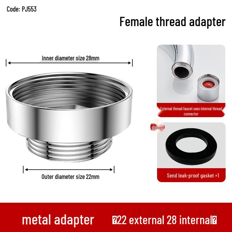 Faucet Aerator Water Purifier Adapter, 4-point To M22 Fine Thread Connector