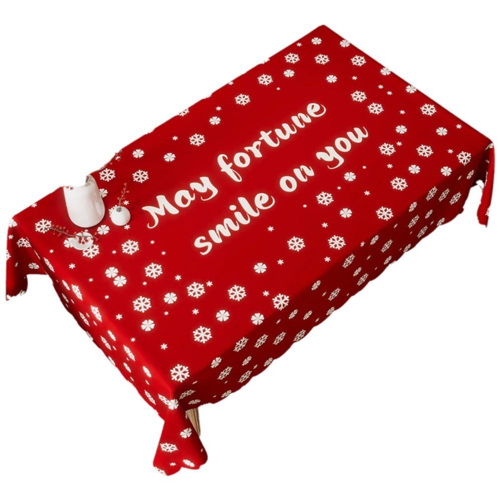 

Stain Resistant New Year Tablecloth Light Luxury Table Cover Table Runner Festive Occasion 100x140CM-Style D