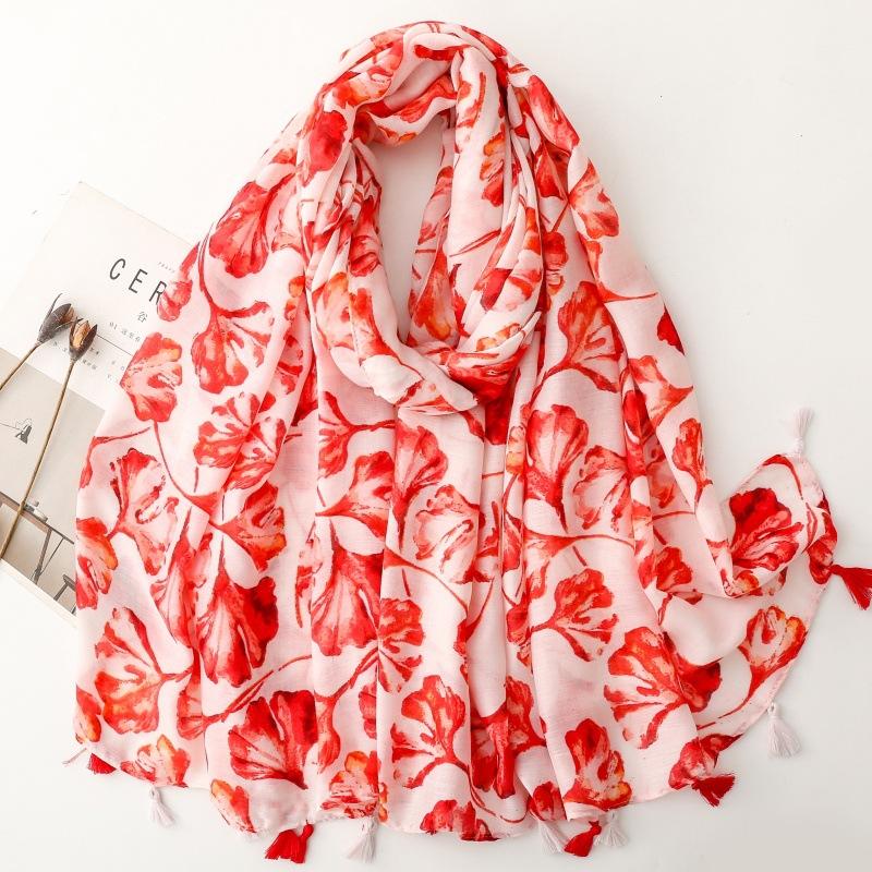 88*190Cm Luxury Women Long Viscose Scarf Bohemian Styles Paisley Pattern Cotton Linen Shawl Lady Tassel Muslim Hijab Wrap