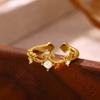 New 2026 Rings For Women Heart Double-Layer Gold Color Anillos Geometric Stars Moon Punk Vintage Ring Party Jewelry Her Gift