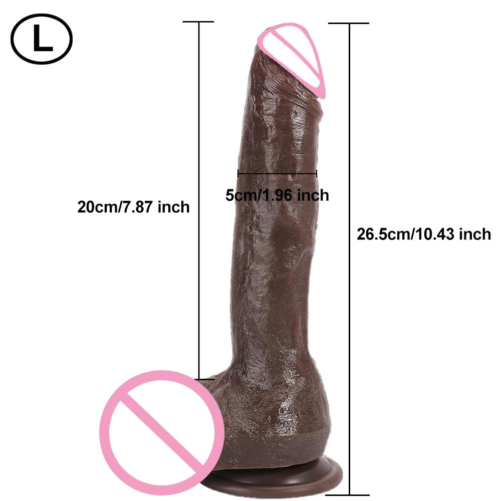 Realistic Dildo with Powerful Suction Cup Flexible G-spot Penis Toy Curved Shaft and Ball for Adults 18