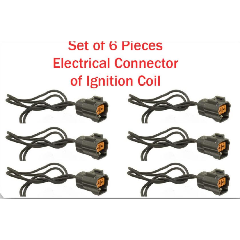6 x Ignition Coil Connector Fits: OEM#LHE1510AA Jaguar Vanden Plas XJ6 XJR XJS