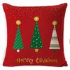 Federa Cuscino di Natale Fiocco di Neve Alce Albero di Natale Stampa Federa Cuscino Stile Nordico